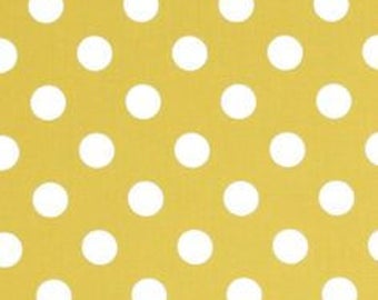 Polka dot fabric -Michael Miller quarter dot- dot fabric-yellow polka dot fabric-Michael Miller fabric- yellow dot fabric-quilting cotton