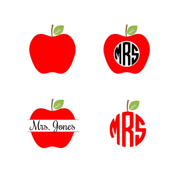 Download Teacher Svg Apple Svg Apple Monogram Svg Teacher Monogram