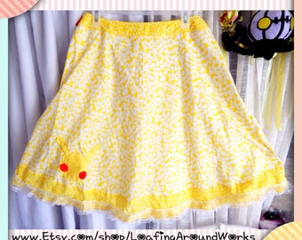 OOAK Pikachu Pokemon Lolita Skirt Cosplay New
