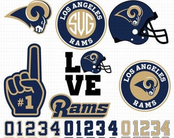Los Angeles Rams- Cuttable Design Files (SVG, EPS, JPG) For Silhouette Studio, Cricut Design Space, Cutting Machines,Instant Download