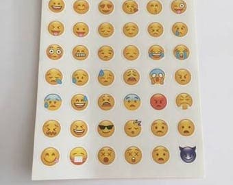 Emoji Stickers, Planner Stickers, Emoticon Stickers, Kawaii Stickers, Bujo Stickers, Fun Stickers, Party Bag Stickers.