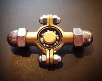 Fidget Spinner Metal Large Handmade Brass/Steel