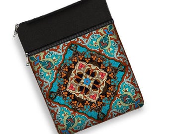 boho laptop sleeve 13 inch macbook pro 13 case Dell Inspiron case Macbook Air Samsung Notebook HP Spectre Bohemian blue orange MTO