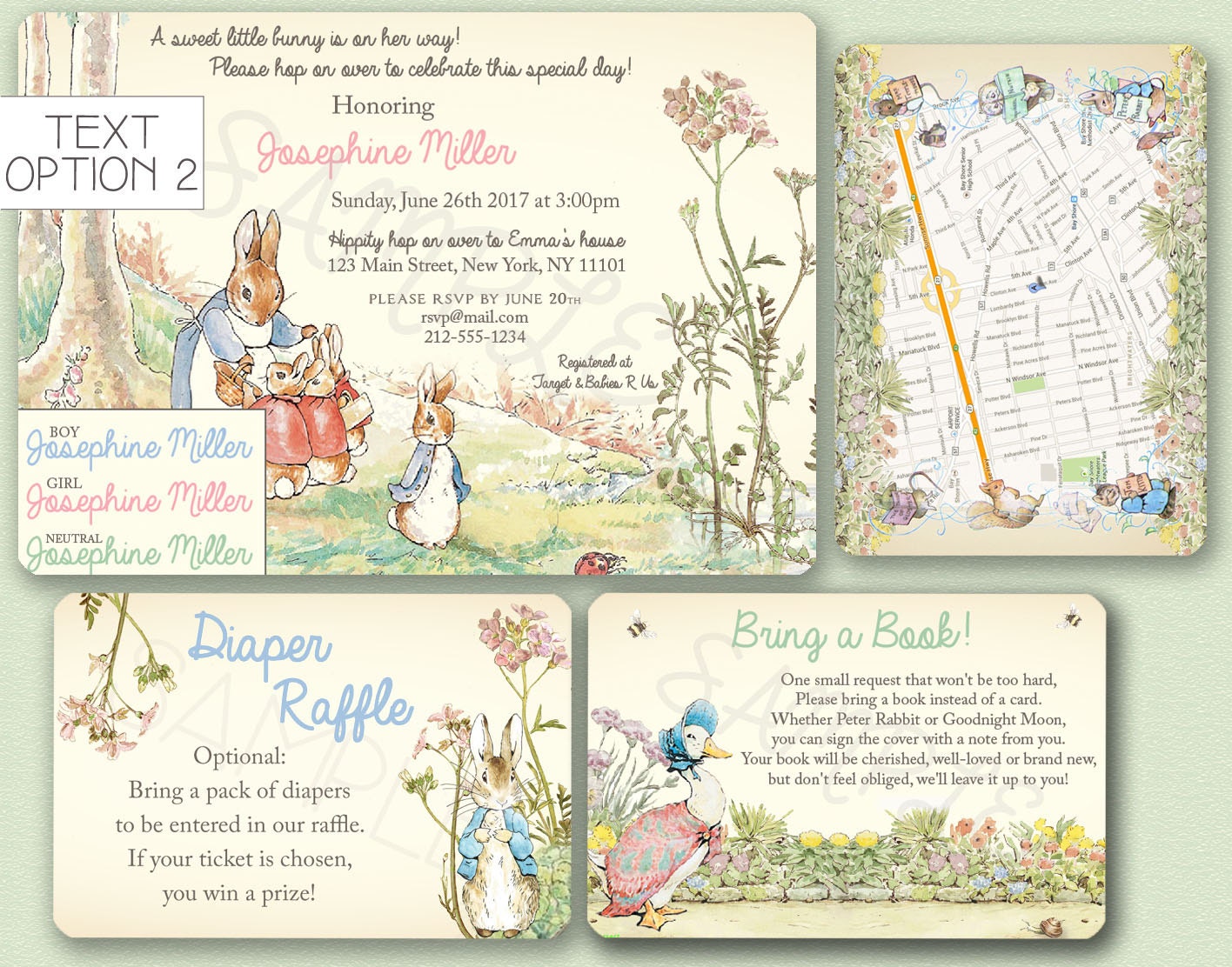 Beatrix Potter Baby Shower Invitations 10