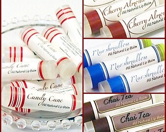 All natural lip balm - made with natural and organic flavor oils - choose your flavor!
