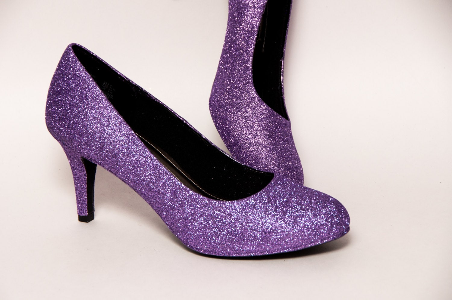 Glitter Lavender Purple High Heels Pumps Custom Shoes