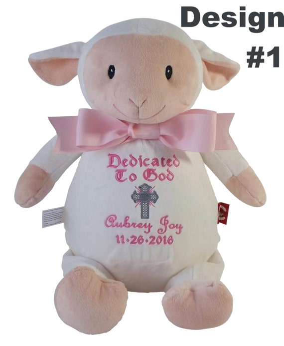 Baptism Gift Religious Baby Gift Custom Embroidered Plush