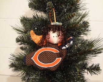 Chicago Bears fabric angel ornament #1
