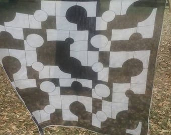 Vintage Vera Neumann Black and White Mod scarf