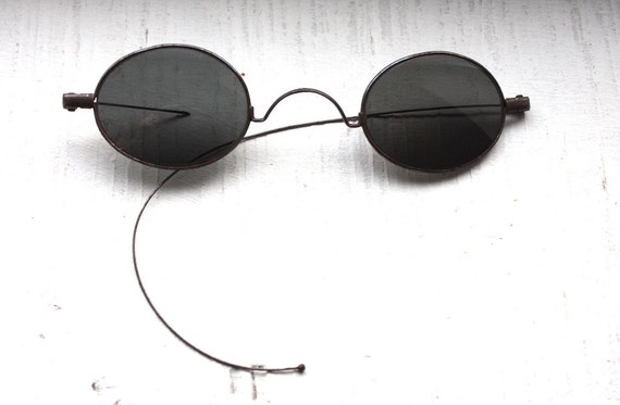 Rare Antique 1800s Sunglasses // Victorian Metal by ifoundgallery