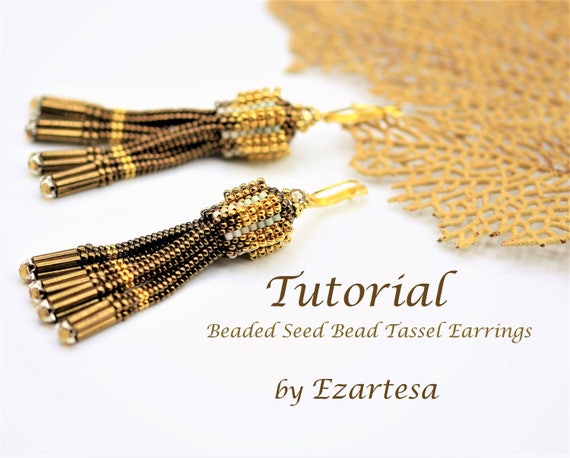 Download Beaded Tassel Earrings Tutorial Beaded Seed Bead Tassel