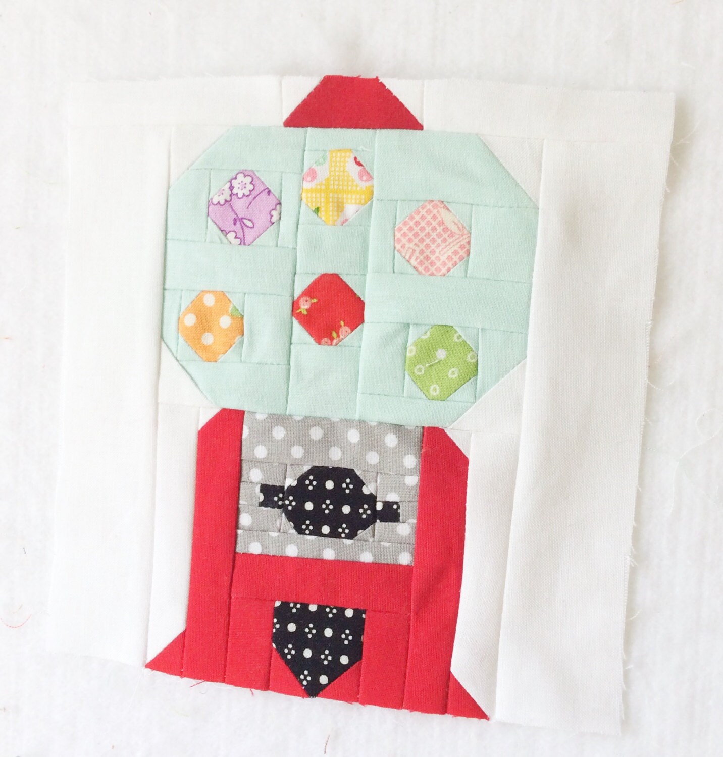Gumball Machine Quilt Block PDF Instant Download Quilt Pattern