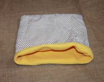 XLARGE Yellow Polka Dot pouch for small pocket pets.