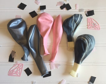 Bachelorette Party Balloons - Diamond Party Decor - Engagement Party Balloons