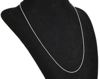 6 Silver Plated Ball Chain Necklaces 20 inch