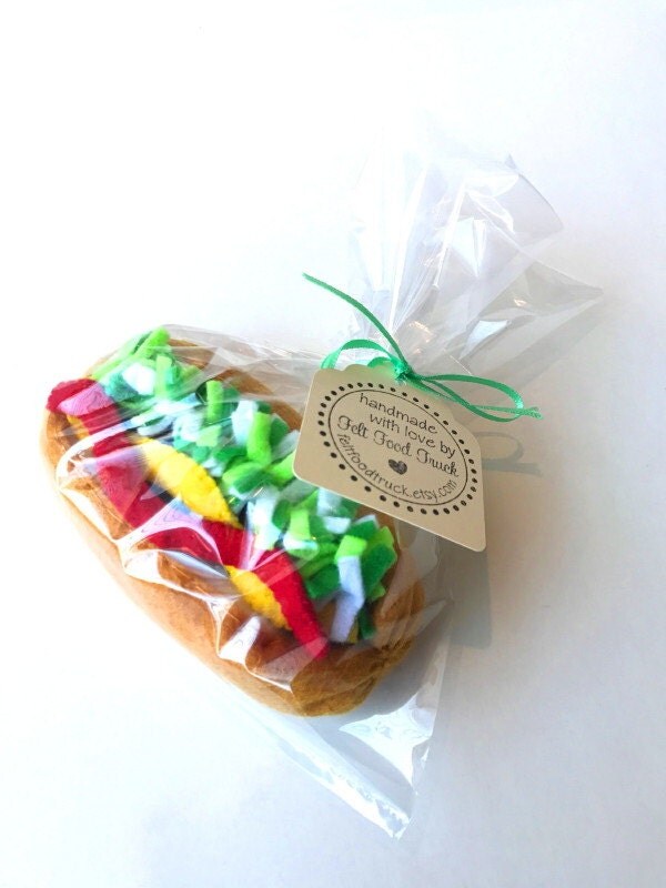 Felt food Hot dog set eco friendly childrens pretend felt play