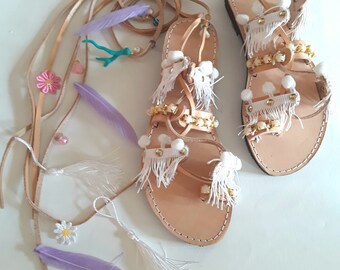 White Pearls Sandals, Leather Sandals, Wedding Shoes, Wedding Sandals, Sandales mariage, /bridal sandals,braut sandalen