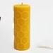 beeswax pillar candle, bold honeycomb texture, made with pure beeswax, 6 inch pillar - as seen on Apartment Therapy