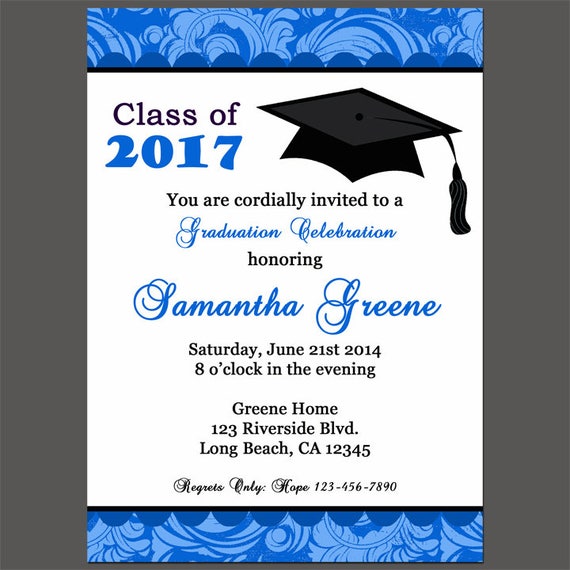 Graduation Party or Announcement Invitation Printable or