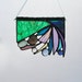 Beach Abstract, Suncatcher, Seashell, Stained Glass, Decorative, Art & Collectibles, Glass Art, Window Decor, Colorful Abstract, Handmade