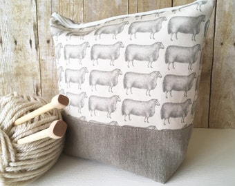 Sheep No. 4 XL Knitting Project Bag