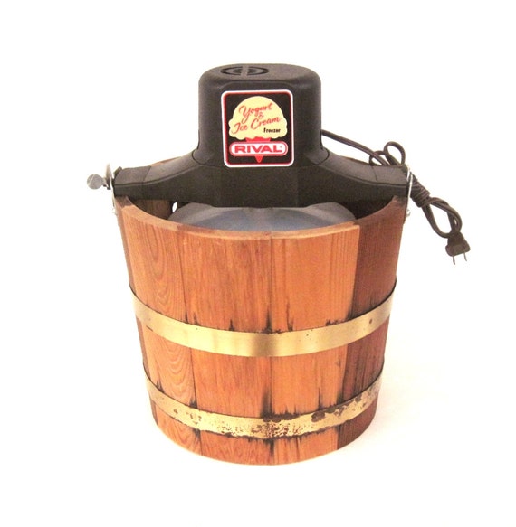 Rival Ice Cream Maker 8550 Wood Bucket Made in USA