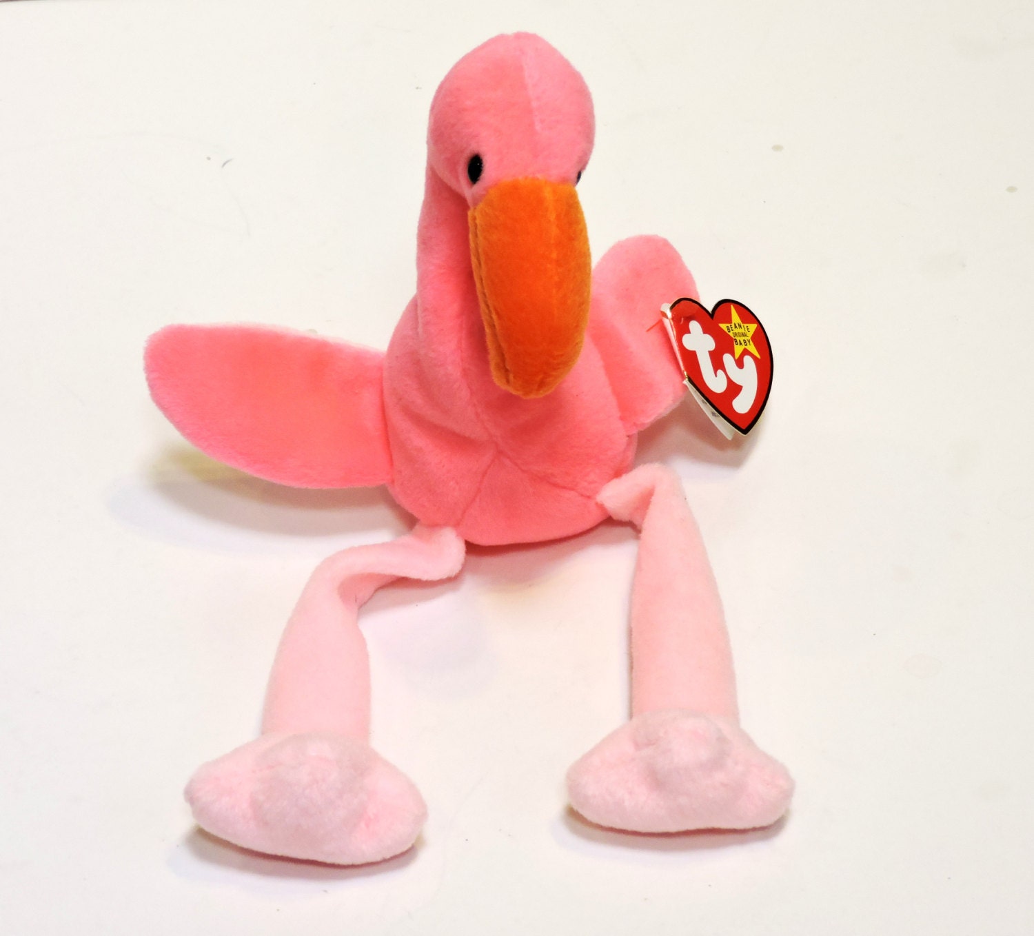 Pinky Flamingo TY Beanie Baby 1995 Retired Pink Stuffed