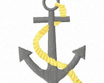 Anchor Machine Embroidery Design - Instant Download