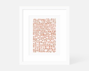 Large Abstract Art Pink / Vertical Abstract Art / Modern Gallery Wall Art / Framed and Matted / 5x7 8x10 11x14 16x20 18x24