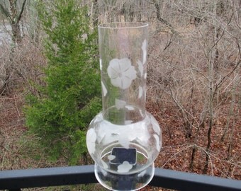 Vintage Large Clear Glass Chimney Shade/Candle Shade