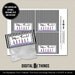 Printable Editable Mani Thanks Gift Tags Treat Bag Toppers.