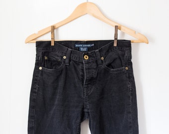 Vintage high waisted black jeans // ralph lauren // size 25