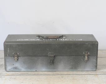 Vintage Tackle Box Fishing Box Tool Box Toolbox Metal Box Orbesen Construction