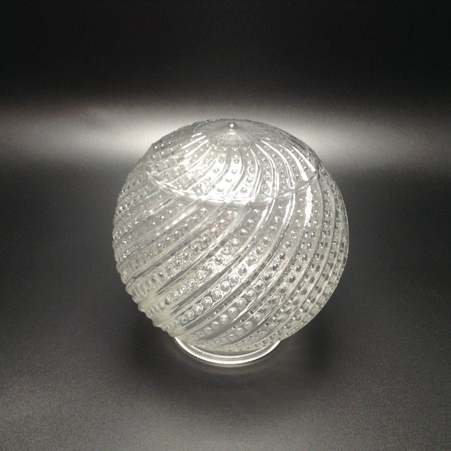 Ceiling Fan Globe Clear Round Glass Globe Swirl Hobnail Light Cover Shade Raised Dot Design Ceiling Fixture Replacement