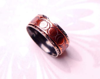 spinner ring triple moon goddess pagan wedding ring goddess symbol wiccan jewellery - Wiccan Wedding Rings spinner ring triple moon goddess pagan wedding ring goddess symbol wiccan jewellery - Wiccan Wedding Rings