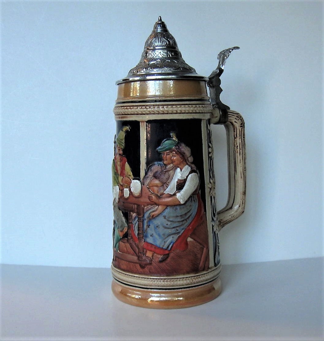XLarge Vintage Thewalt Ceramic Beer Stein Made in Germany