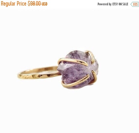 CYBER MONDAY SALE Amethyst Engagement Ring by camilaestrella