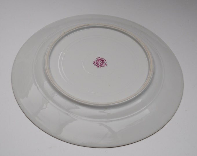 Nippon plate - painted floral and gold - bread salad dish - Signed Hand Pinted Nippon