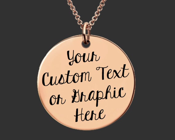 Rose Gold Custom Personalized Gold Jewelry | Personalized Gold Necklace | Your Message Here | Custom Gold Necklace | Korena Loves