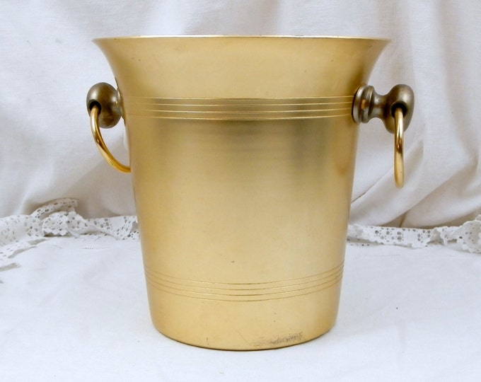 Vintage French Champagne Anodized Ice Bucket / Cooler Louis Roederer 2 Handles, Chic Decor, Celebration, Champagne, Chateau, Reims, France