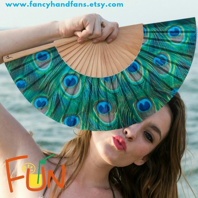Designer hand fans by FANCYHandFans on Etsy