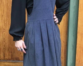 Blue Corduroy Pinafore Jumper / Dress