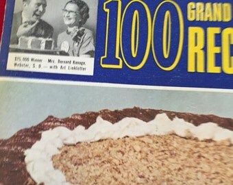 1954 Vintage Pillsbury Cookbook 5th Grand National Bake Off 100 Prize Winning Recipes