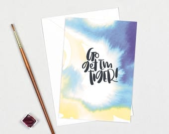 Good Luck Card: Go Get 'Em Tiger! // Best Of Luck // Knock 'Em Dead