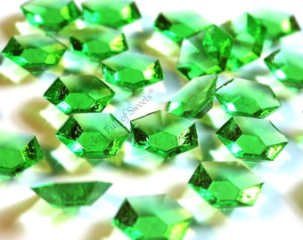 Emeralds, Green Candy Gems, Cake Topper, Cupcake Toppers, Favors, Edible Diamonds, Sugar Gems, Gemstones, Birthday, Wedding, Baby Shower