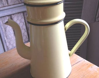 French Enamel coffee pot