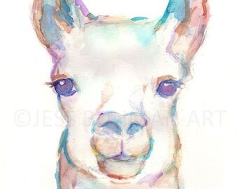 Llama painting | Etsy