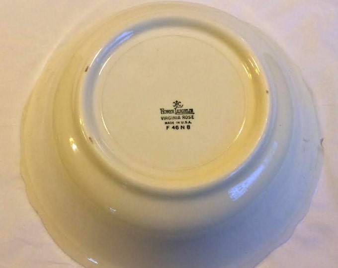 Homer Laughlin Virginia Rose, Green Clover, Vintage Serving Bowl, Mid Century, Gift Idea