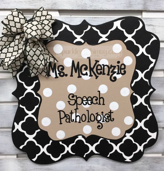 Classroom Door Hanger Teacher Name Sign Personalized