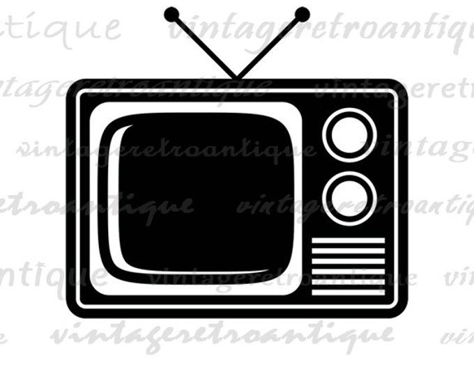 Digital Printable Television Graphic Download TV Image Artwork Vintage Clip Art Jpg Png Eps HQ 300dpi No.3965